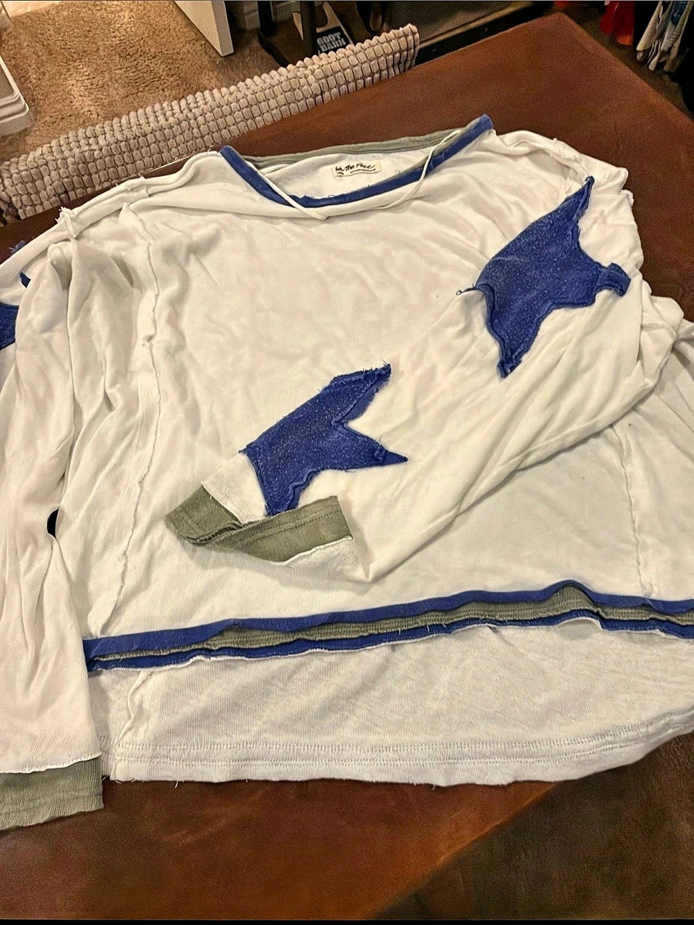 We The Free Color Block Short Sleeve Tee Size Large